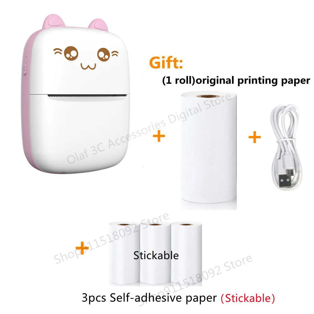 Meow Portable Mini Pocket Thermal Label Printer