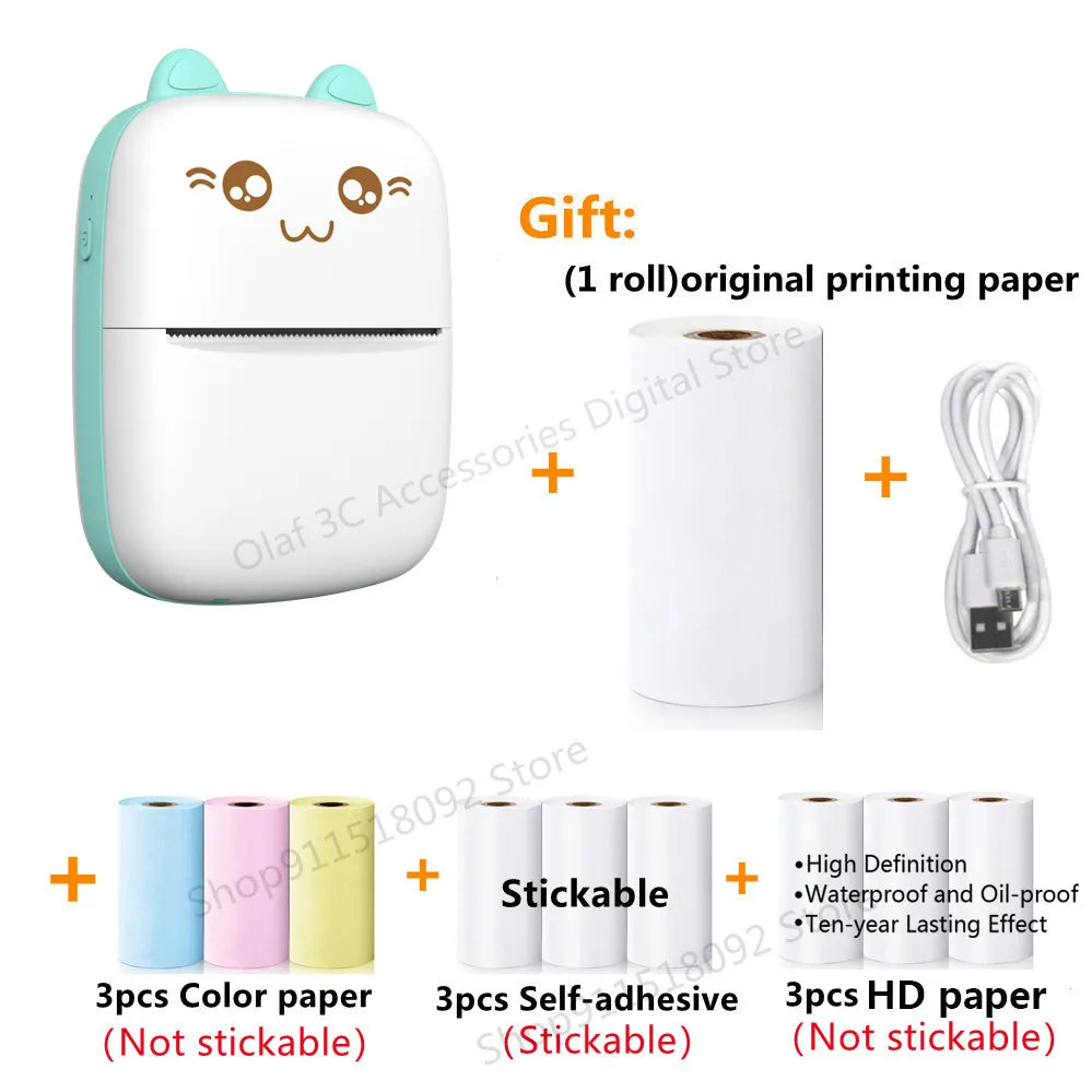 Meow Portable Mini Pocket Thermal Label Printer