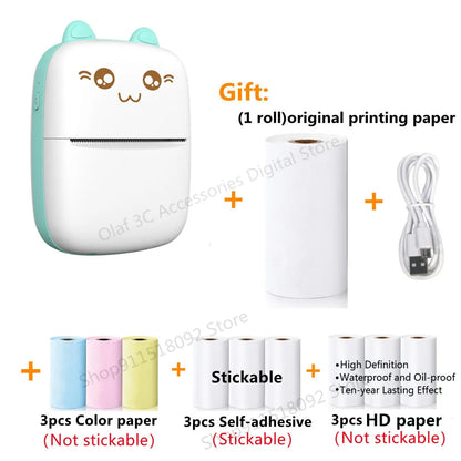 Meow Portable Mini Pocket Thermal Label Printer
