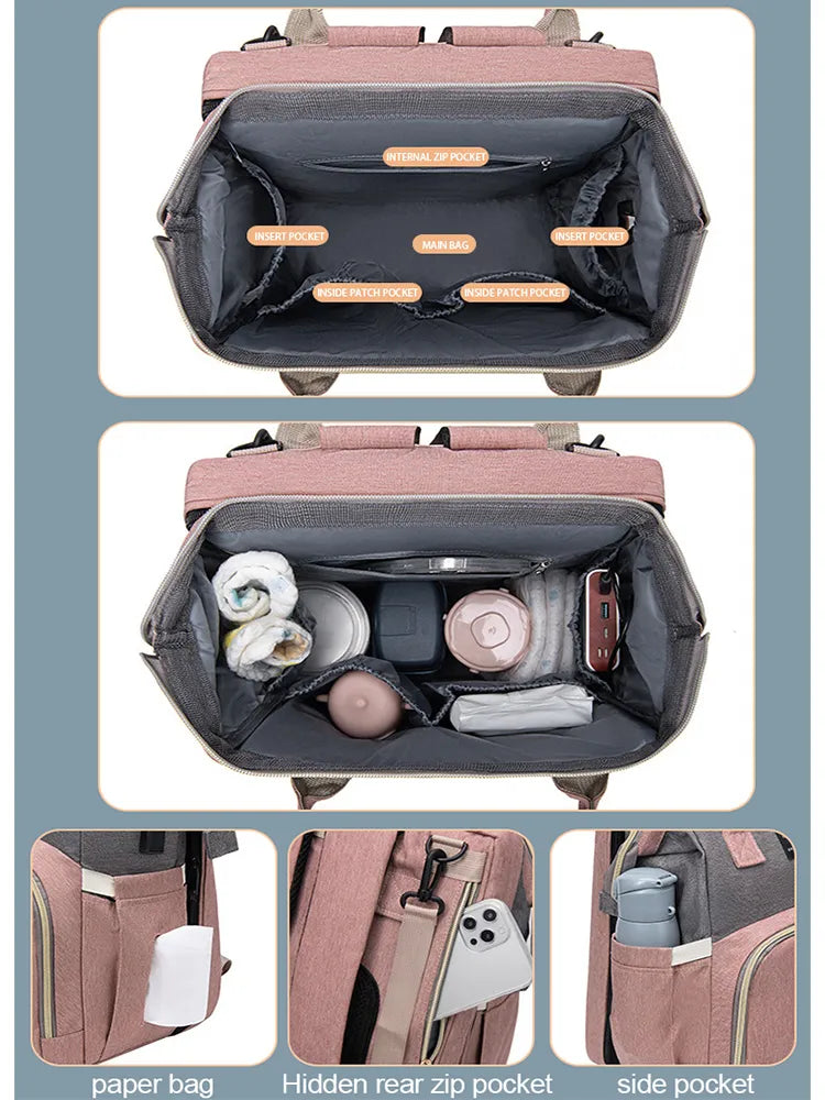 WONDER BAG™ Portable Lightweight Diaper Bag with Fold-out Crib and Changing Station