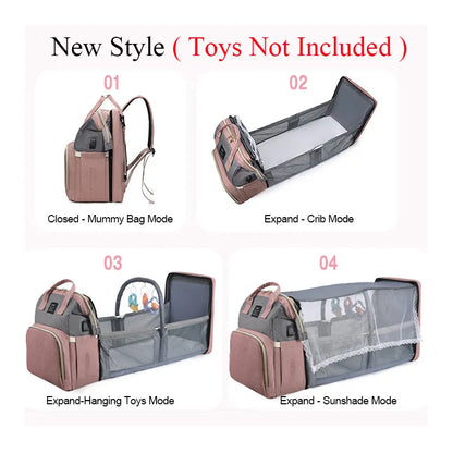 WONDER BAG™ Portable Lightweight Diaper Bag with Fold-out Crib and Changing Station
