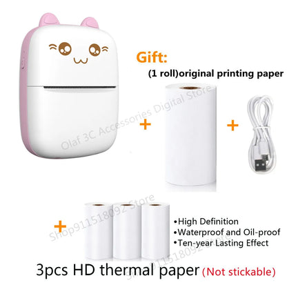 Meow Portable Mini Pocket Thermal Label Printer