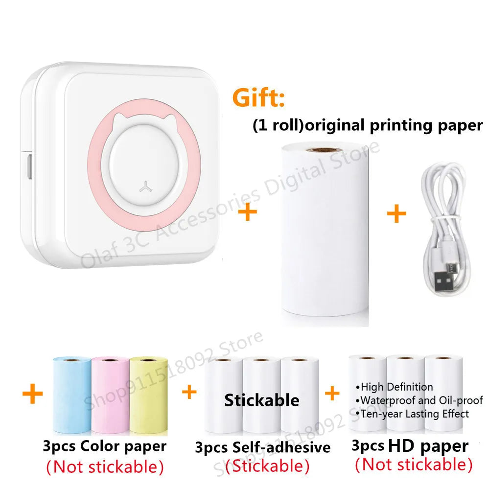 Meow Portable Mini Pocket Thermal Label Printer
