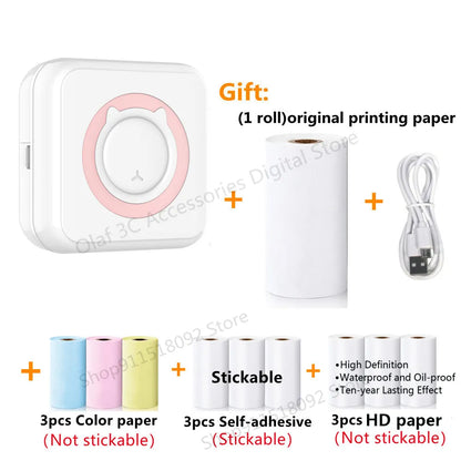 Meow Portable Mini Pocket Thermal Label Printer