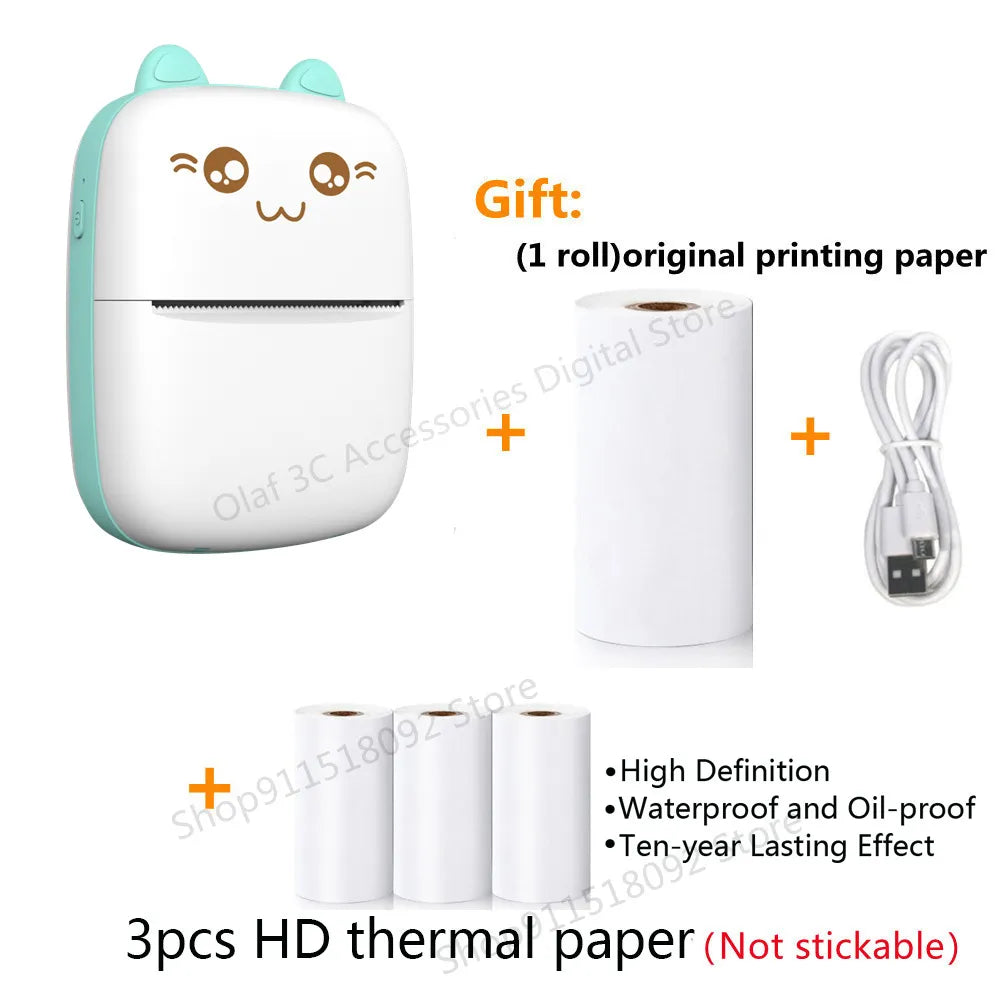 Meow Portable Mini Pocket Thermal Label Printer