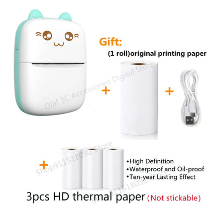 Meow Portable Mini Pocket Thermal Label Printer