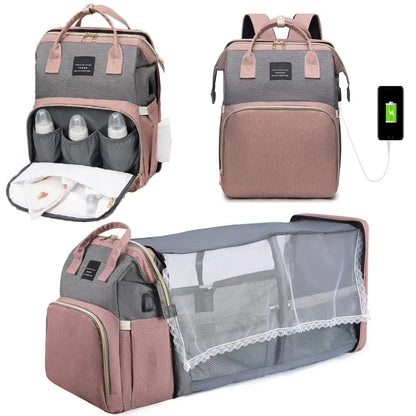 WONDER BAG™ Portable Lightweight Diaper Bag with Fold-out Crib and Changing Station