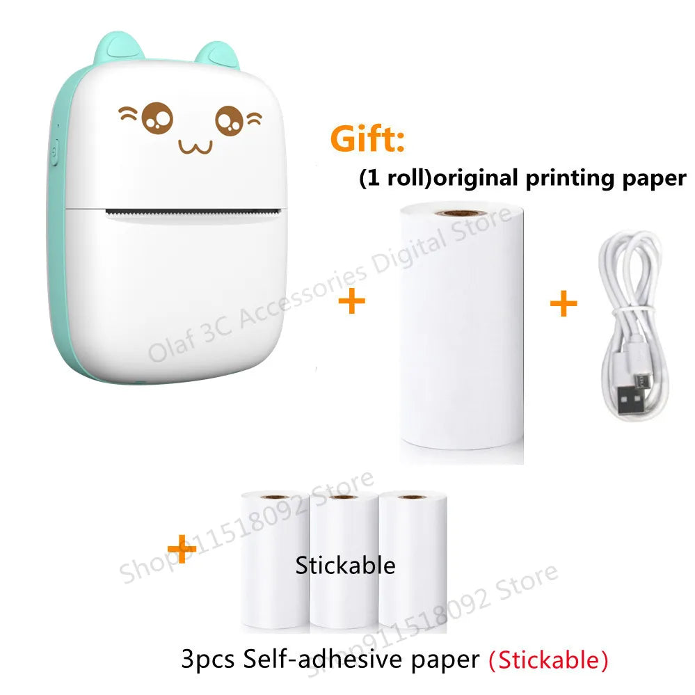 Meow Portable Mini Pocket Thermal Label Printer