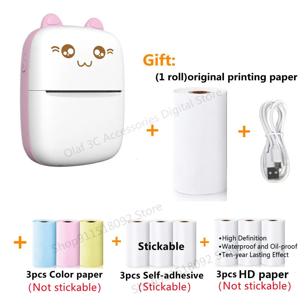 Meow Portable Mini Pocket Thermal Label Printer