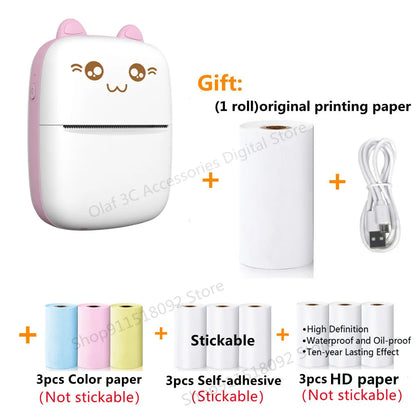 Meow Portable Mini Pocket Thermal Label Printer
