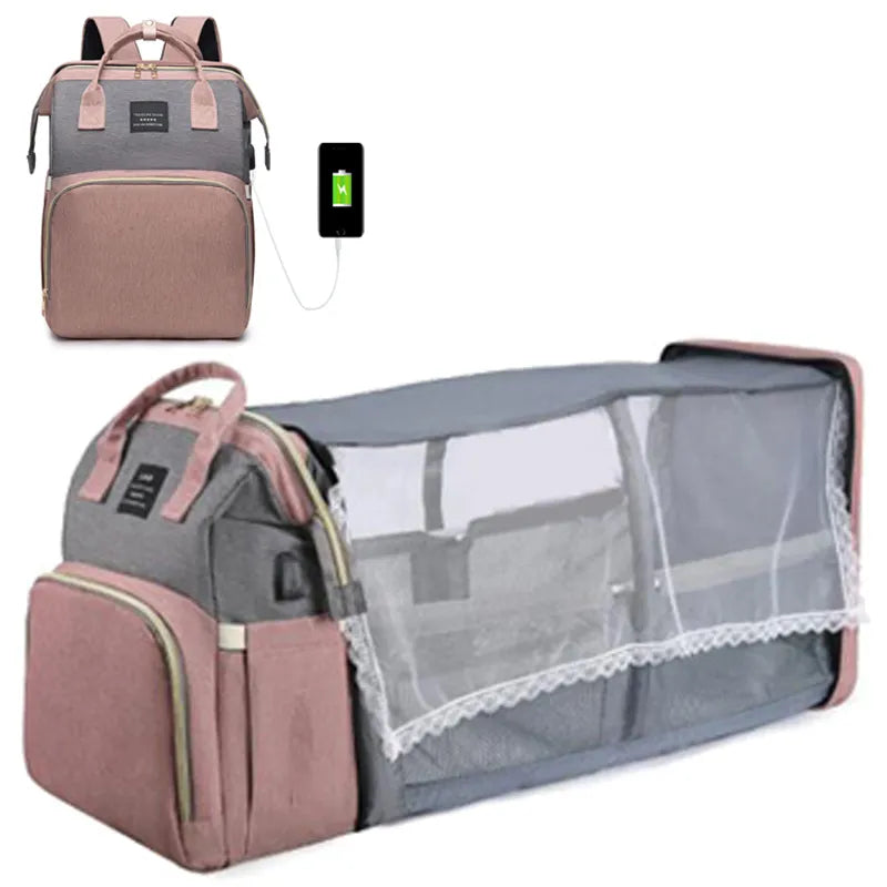 WONDER BAG™ Portable Lightweight Diaper Bag with Fold-out Crib and Changing Station