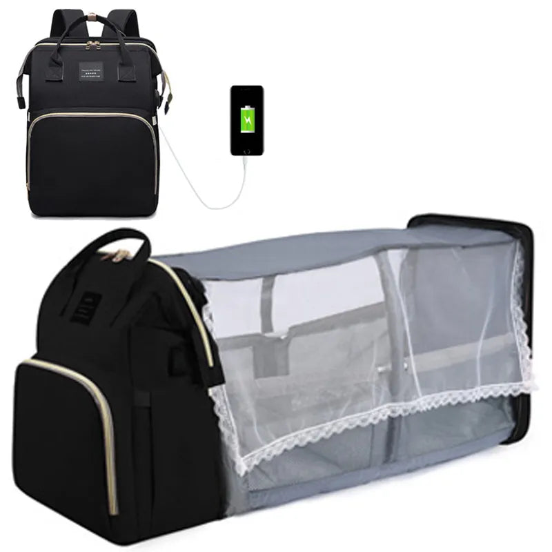 WONDER BAG™ Portable Lightweight Diaper Bag with Fold-out Crib and Changing Station