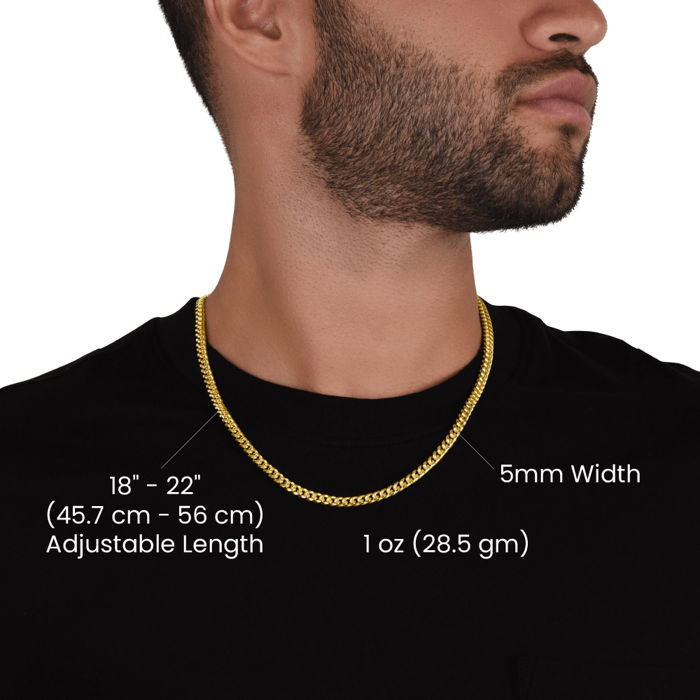 My Dad My Hero From Daughter | Cuban Link Chain | Perfect Father's Day Gift